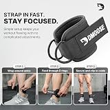 DMoose Fitness Ankle Straps for Cable Machines Pair with 8mm Padding view 8