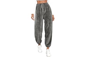 OIUCVGB Pajama Pants for Women Casual Furry Plush Sweatpants Womens Joggers Trousers Soft Warm Casual Home Fleece Pants
