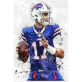 Josh Allen Poster Canvas Poster Bedroom Decor Sports Landscape Office Room Decor Gift Unframe: 12x18inch(30x45cm)