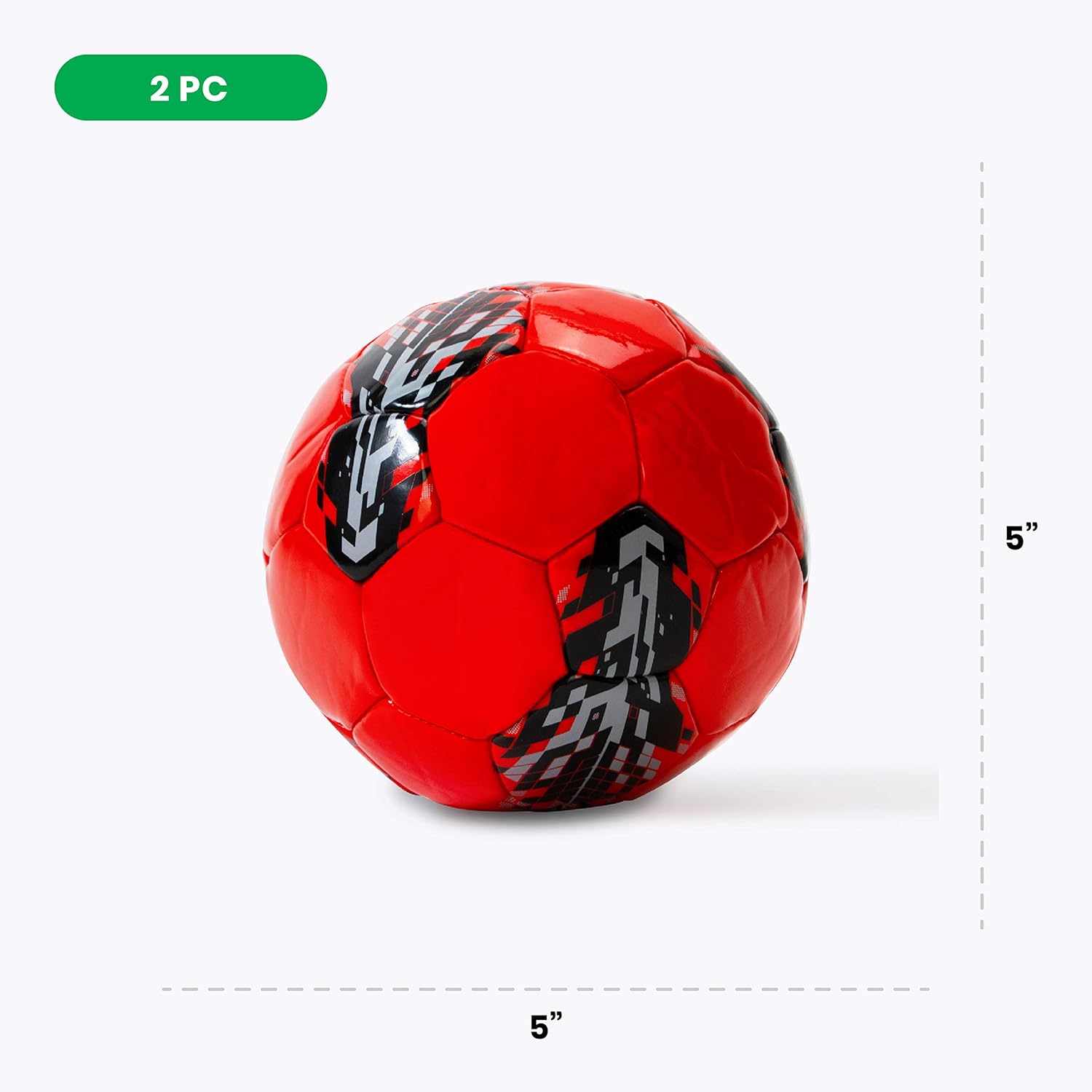 Boley Red & Black Soccer Balls with Air Pump - 2 Pack Inflatable Small Soccer Ball Set for Kids : Sports & Outdoors