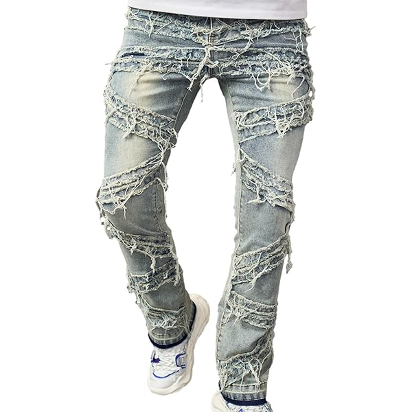 パンツ LGB sky white biker cut-off denim Y2K Y2K Worn Out Jeans | Techwear