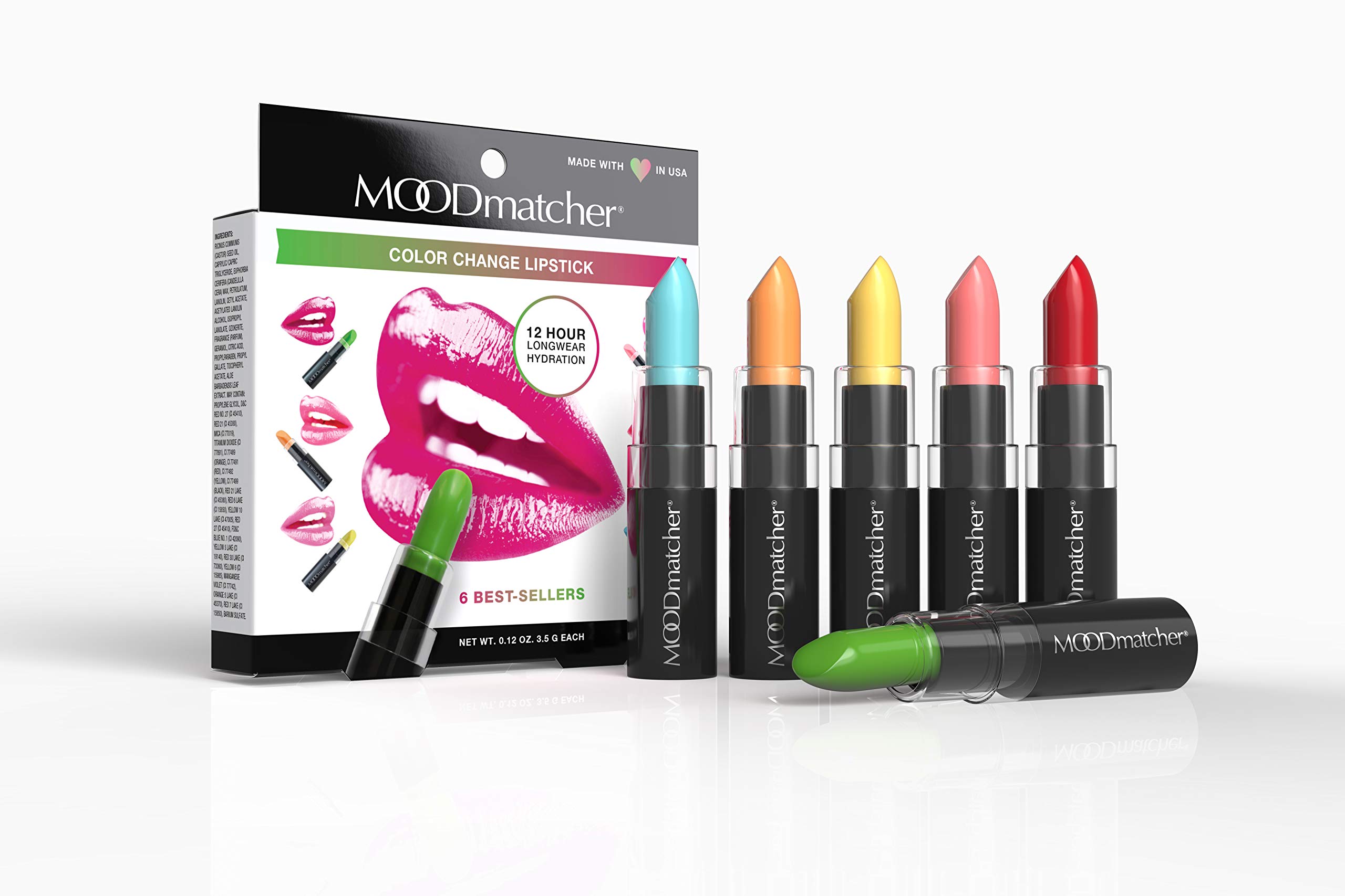 Fran Wilson MOODmatcher Lipstick, 6PC Collection of the Original Color