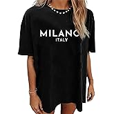 Oversized Tshirts for Women Graphic Tees Vintage Short-Sleeve Preppy Shirts Trendy Summer