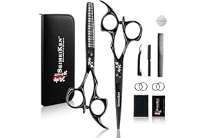 Hair Cutting Scissors Thinning Shears - 6.0 Inch Professional Hair Cutting Shears - Japanese 440C Stainless Steel Haircut Sci