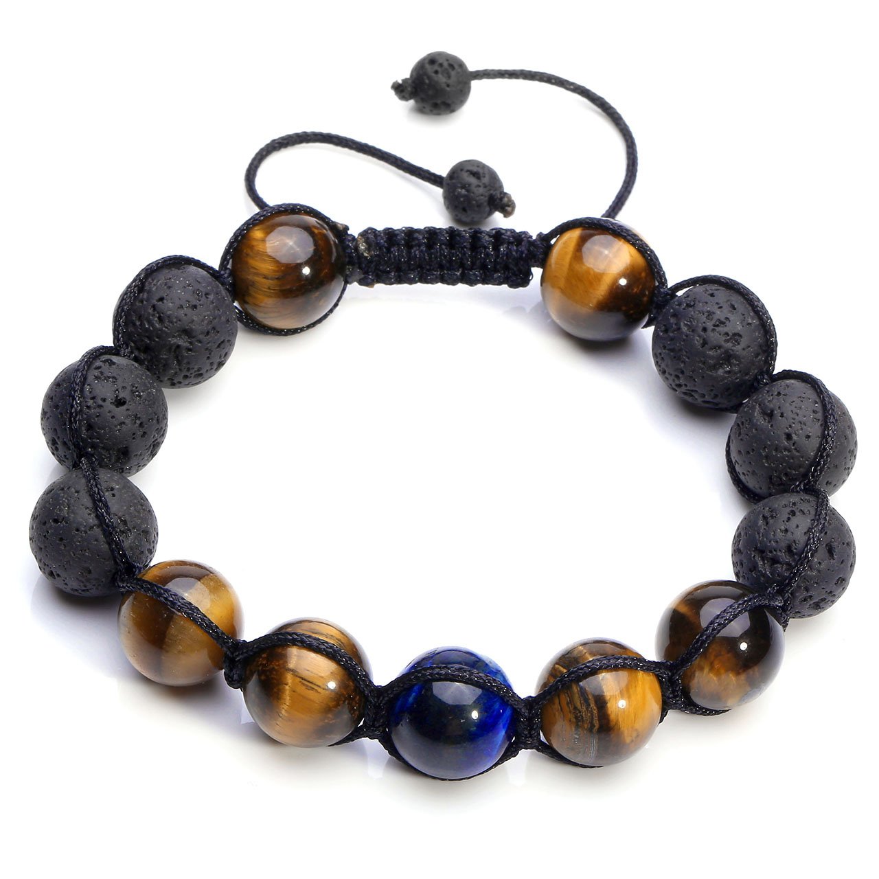 CrystalTears Blue Tiger Eye & Calm Lava Rock Stone