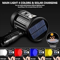 MIXILIN Rechargeable Spotlight, 90,000 Lumens