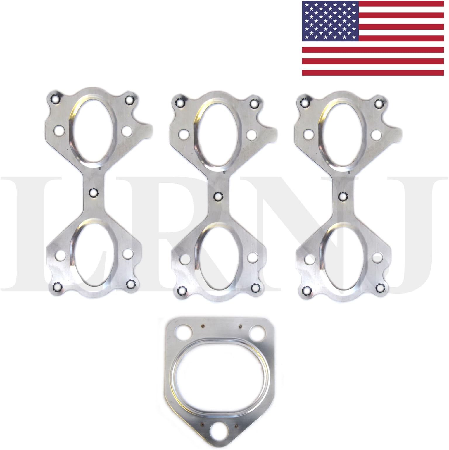 EXHAUST MANIFOLD TO CYLINDER HEAD GASKETS & EXHAUST MANIFOLD TO TURBO GASKET SET COMPATIBLE WITH BMW 3 SERIES E46, 5 SERIES E39, 7 SERIES E38 / X3 (E83) & X5 (E53) LRNJBMWEXHAUST / 11627798177