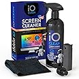 Screen Cleaner Spray (16oz + mini Cleaner) – Best Large Cleaning Kit for LCD LED OLED TV, Smartphone, iPad, Laptop, Touchscreen, Computer Monitor, Electronic Devices, Microfiber Cloth and 2 Nozzles
