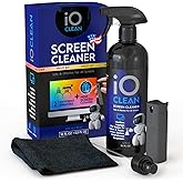 Screen Cleaner Spray (16oz + mini Cleaner) &ndash; Best Large Cleaning Kit for | LCD LED OLED TV, Smartphone, iPad, Laptop, Touchscreen, Computer Monitor, Electronic Devices, Microfiber Cloth and 2 Nozzles