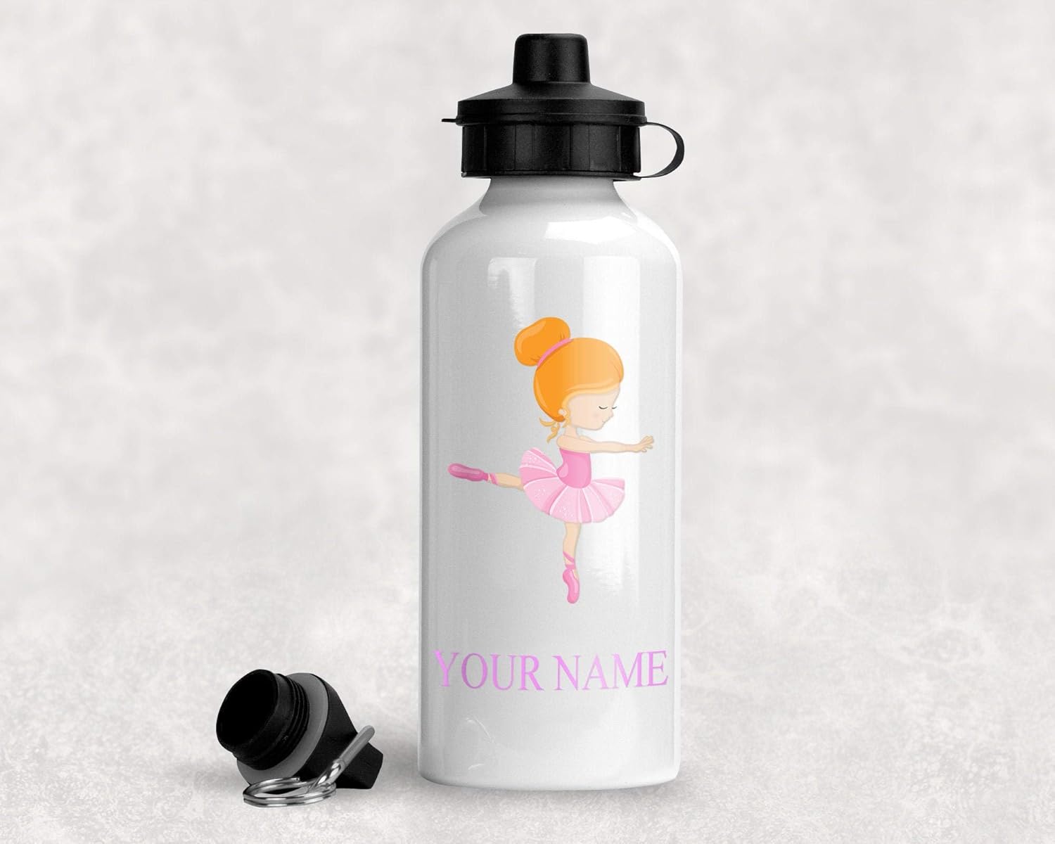 Tiukiu Personalized Water Bottle, Ballerina Bottle