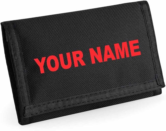 Personalised Credit Card & Coin Velcro Fastening Wallet With Name Printed On by Workwear World