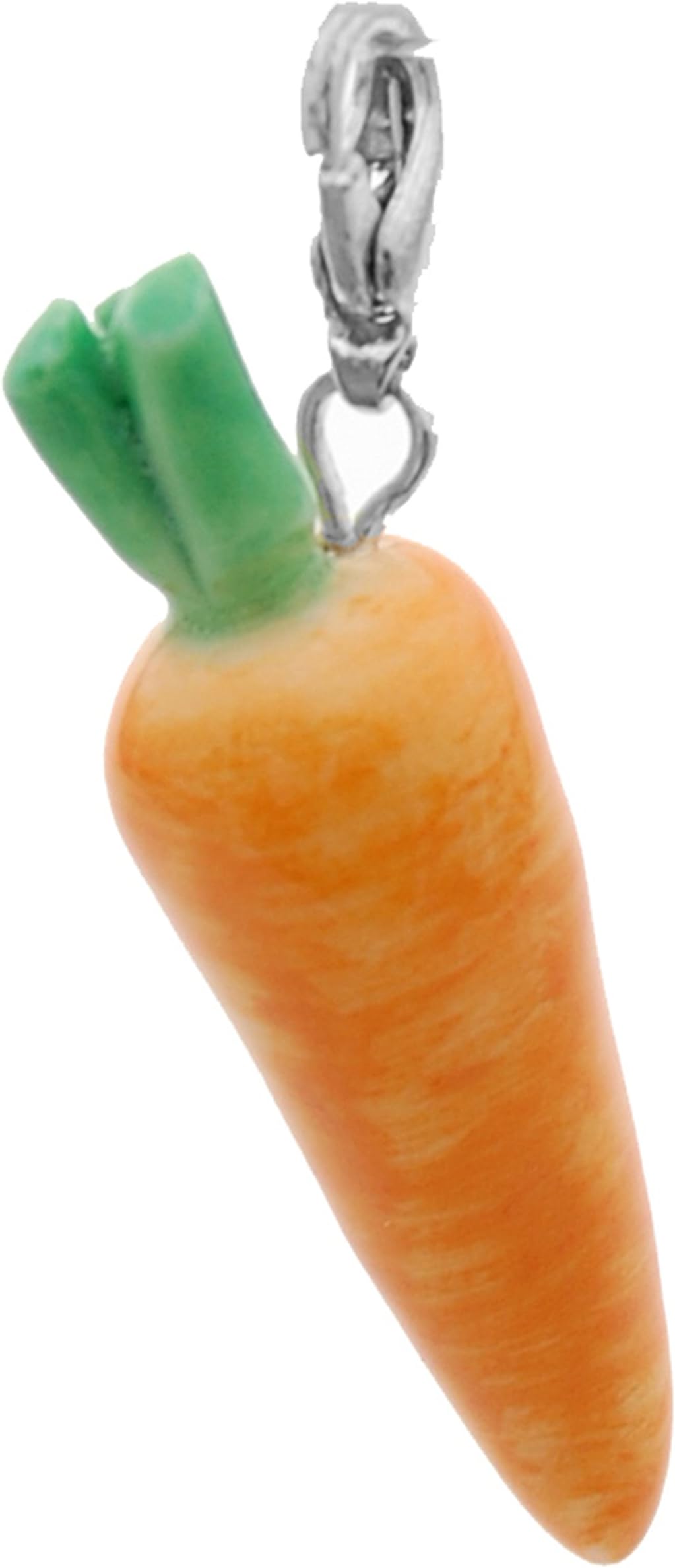 Miyabilondon Handmade Porcelain [Carrot] Clip On Charm