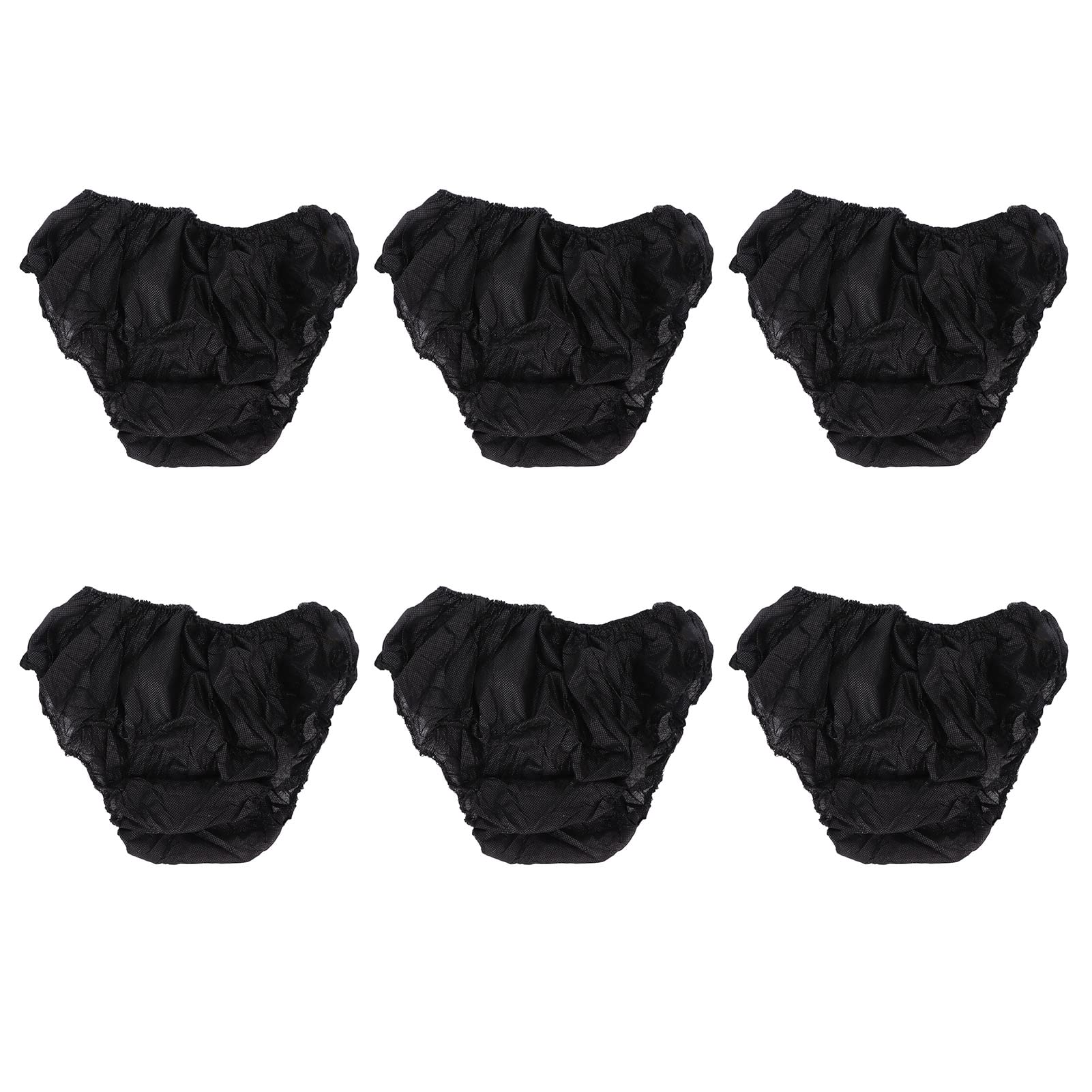 50pcs Disposable Underwear, Nonwoven Unisex Panties Black One Size Fits Most Portable Travel Underpants for Outdoor Tourism Hotel