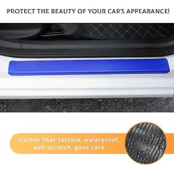 Yourkar 4 PCS Car Door Sill Protector, 3D Carbon