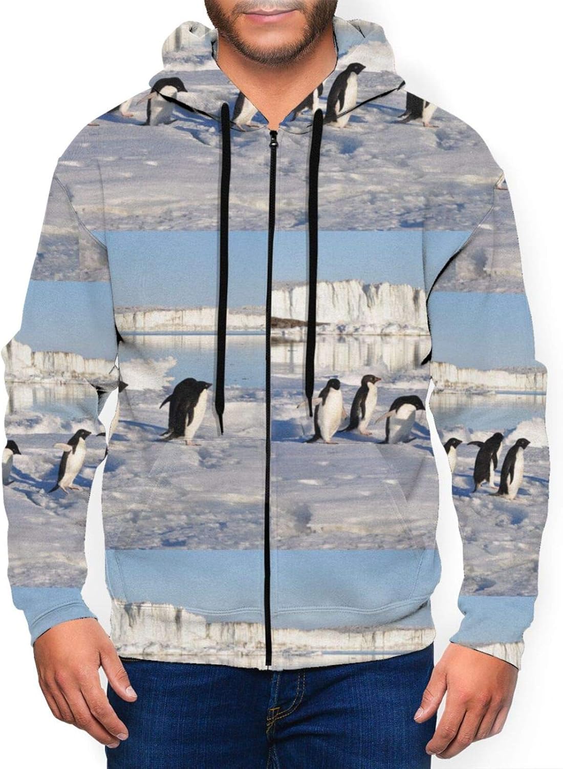 Cute Penguins Men'S Hoodie Unisex 3d Realistic Digital Print Pullover Hoodie Hooded Sweatshirt ...