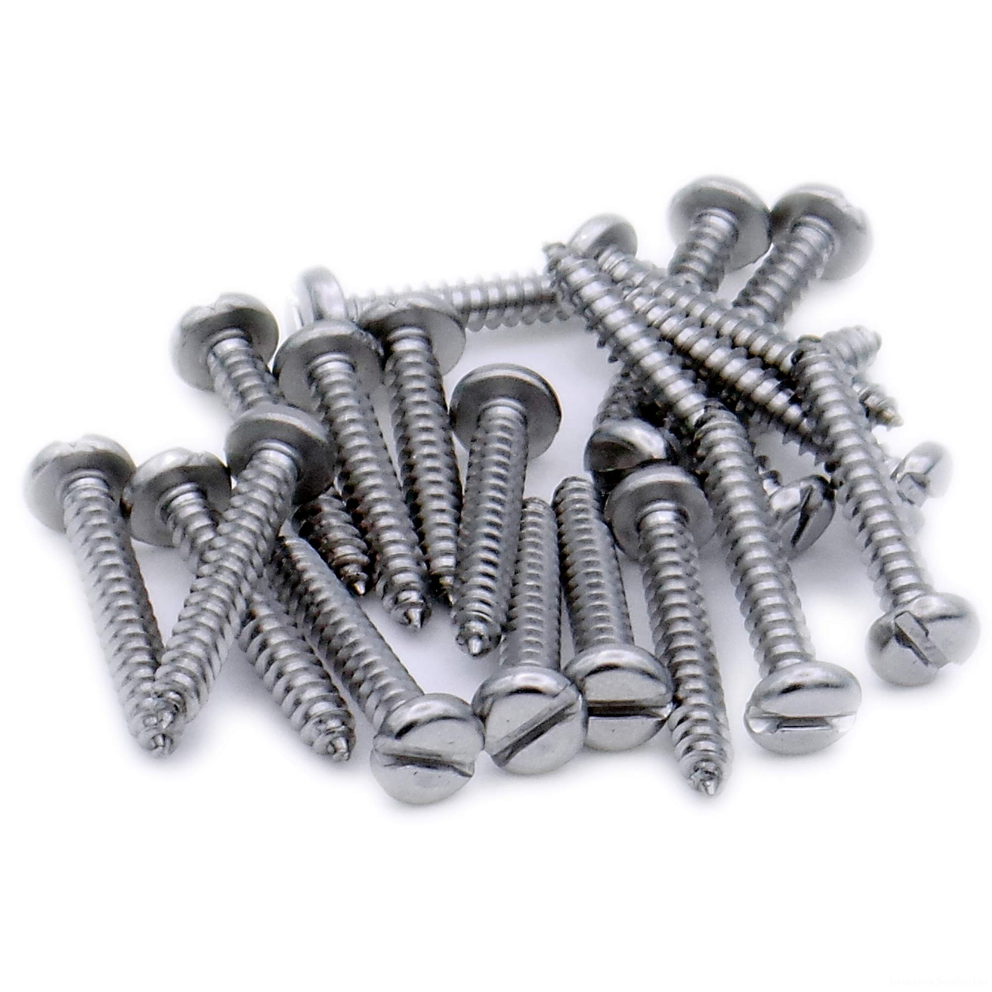 No.2 x 0.75 (2.2mm x 19mm) Slot Pan Self-Tapping Screw - Stainless Steel (A2) (Pack of 20)