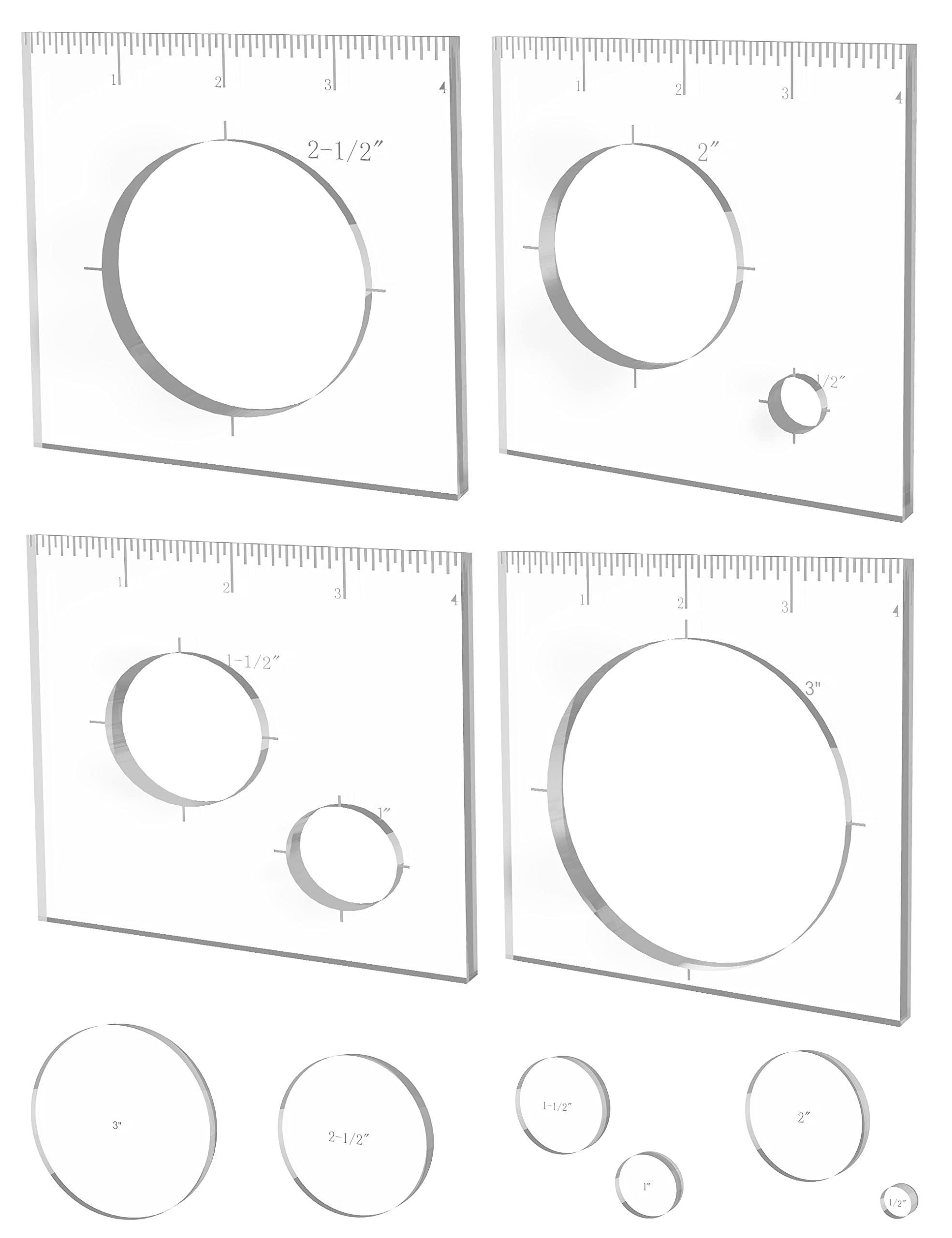 Butterfly Inlay Templates, Router and Decorative Templates for Woodworking, Router Jig Template (Circle)