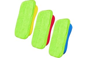 ZONON 3 Pcs Chalk Eraser Chalk Board Chalkboard Erasers Dust Free for Blackboard Dry Whiteboard Magnetic Reusable for Markers, Classroom, Home and Office (Blue)