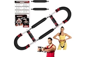 NOONCRAZY Twister Arm Trainer, Adjustable Twister Arm Chest Exerciser with 2/4 Spring & Training Poster for Men & Women, Detachable Power Twister Home Fitness Equipment for Enhancing Upper Body Muscle
