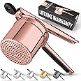 Zulay Kitchen Premium Large 15oz Potato Ricer, Heavy Duty Professional Stainless Steel Potato Masher and Ricer Kitchen Tool, Press and Mash Kitchen Gadget - Rose Gold Fixed Disc