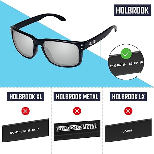 SAUCER Premium Replacement Lenses for Oakley Holbrook OO9102