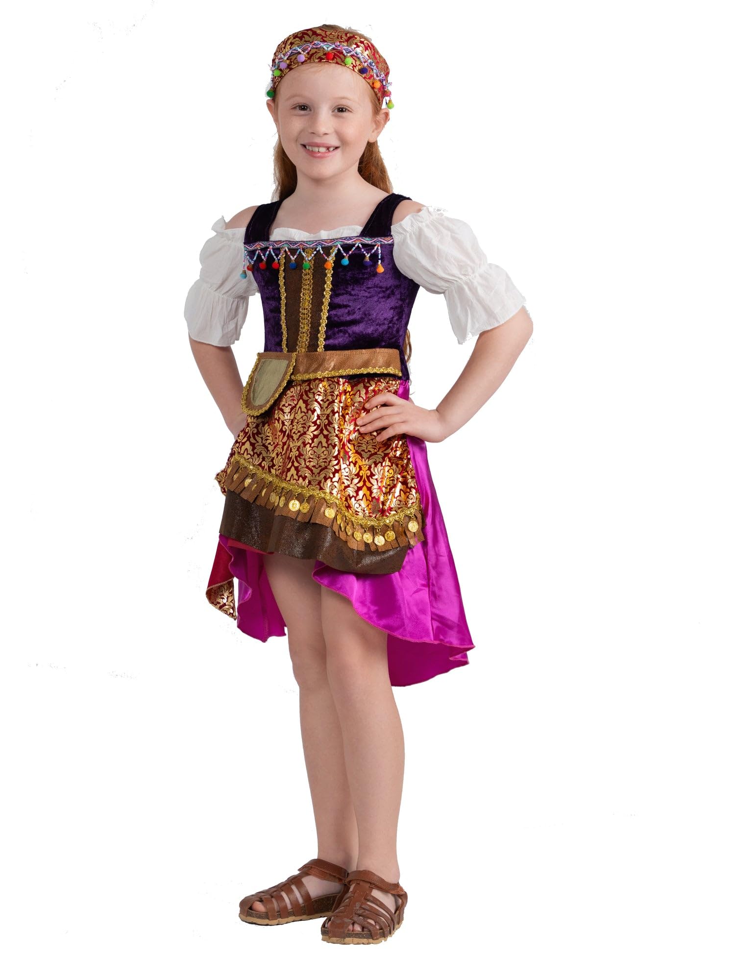 Dress Up America Gypsy Costume for Girls - Fortune Teller Costume Set for Kids