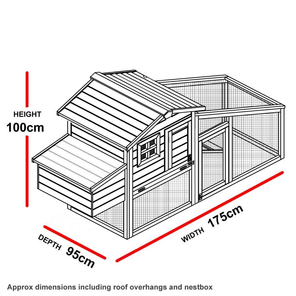 Feelgooduk Poulailler 5 Volailles Rampe Daccès Et Tiroir à Déjections Nch10 L Dor