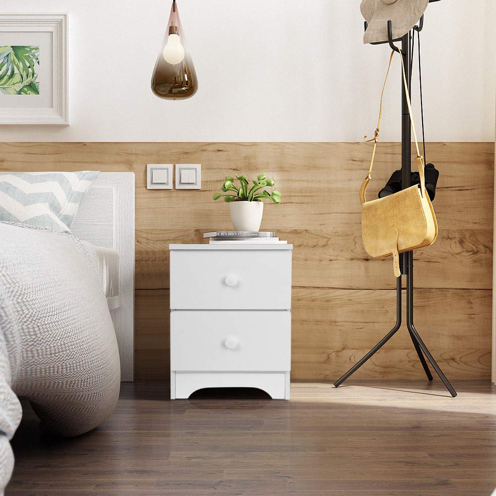 Wesracia Nightstands W Drawer Pair 2 Sturdy Mdf Bedside Tables Locker Side Sofa Accent End Table 2 Drawer Organizer Morden Minimalism Bedroom Sets White B 12 12 6 17 8 Kitchen Dining Cjp Org In