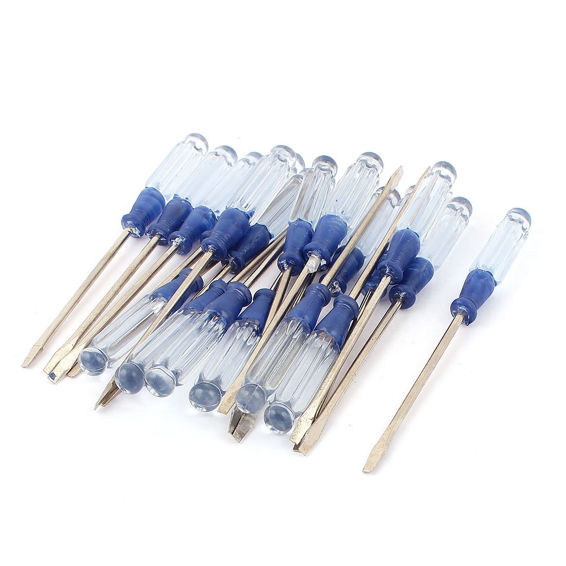 Sourcingmap 3 x 75mm Flathead Slotted Screwdrivers Hardware Tool Blue 20pcs