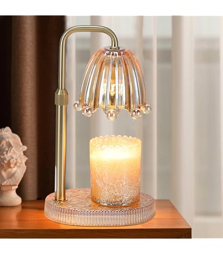 TUOTGOYEZ Candle Warmer Lamp With Dimmable Light - Electric Wax Melter For Scented Candles, Marble Base - View #6
