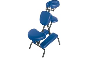 3B Scientific W60606B-1 PVC Vinyl Pro Massage Chair, 500lbs Capacity, Blue