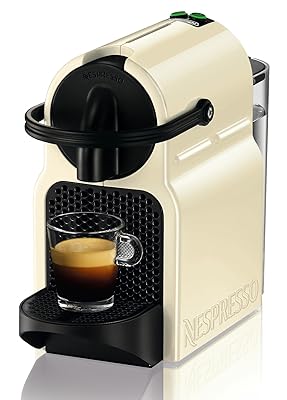 Nespresso DeLonghi Inissia EN 80CW-Cafetera de cápsulas, 19 bares, compacta, apagado automático, color Vanilla Cream