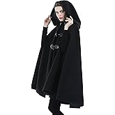 SUFCOMOU Cape Coat Women Hooded Poncho Cloak Vintage Plus Size Outwear Winter