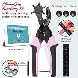 Precision Leather Hole Punch Tool, Multi-Size Hole