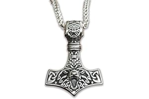 Baldur Jewelry - Thors Hammer Necklace Pendant Mjölnir - Viking Norse Thor Hammer Pendant Viking Jewelry - Thor Necklace - Thor Gifts for Men - Viking Necklace for Men