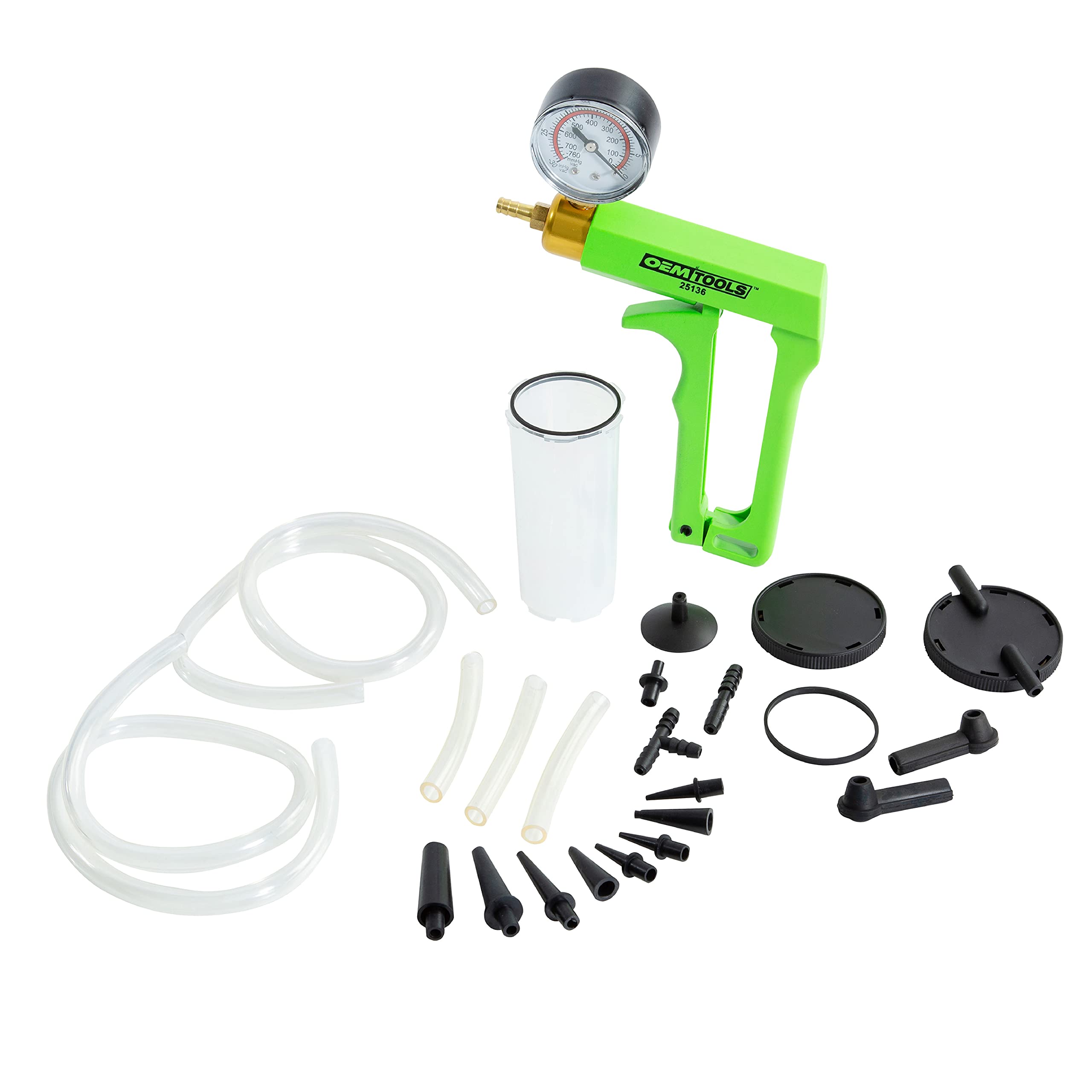 OEMTOOLS 25136 One Man Brake Bleeder & Vacuum Pump Test Kit, Useful Tool for Automotive Tune-Ups, Diagnosis, & Testing, One-Person Brake Bleeding