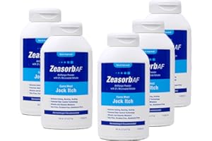Zeasorb AF Antifungal Powder with 2% Miconazole Nitrate, Cures Most Jock Itch, 2.5 oz (Pack of 5)