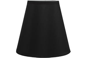 Urbanest Hardback Silk Empire Lamp Shade 5-inch by 9-inch by 8.5-inch, Black