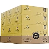 Bamboo Story, Bamboo Lotion Facial Tissue Unbleached, 12 Box 3ply and 1440 Sheets, Bamboo Facial Tissue - FSC Certified, Biodegradable, Chemical Free, Plastic Free, BPA Free, Bamboo Facial Tissue
