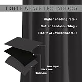 Aspire Homeware Blackout Curtains 90x90 Grey Eyelet 2 Panels Tiebacks view 5