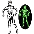 Spooktacular Creations Glow in the Dark Skeleton Costume for Kids Boys, Halloween Costume for Kids, Skeleton Jumpsuit