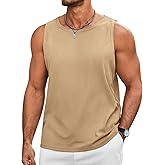 Runcati Mens Workout Tank Tops Sleeveless Casual Waffle T Shirts Gym Muscle Summer Beach Tee Shirt