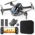 Drone with Camera 1080P HD FPV Foldable Mini Drone for Beginners Kids Adults, Drone with One Key Take Off/Landing, Gesture Selfie, Altitude Hold, 3D Flip, Easy to Fly, 2 Batteries, Toys for Boys Girls
