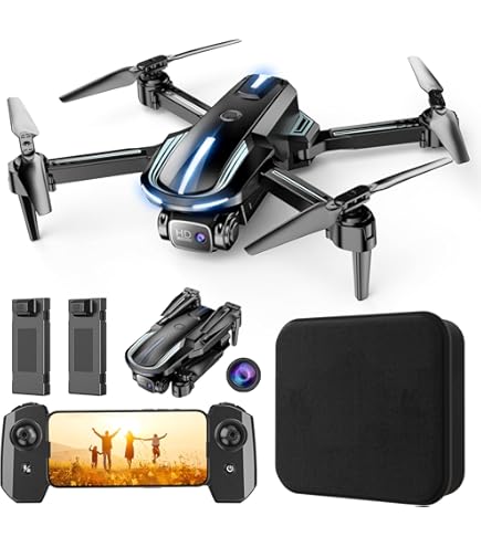 Drone Con Cámara HD 1080P Plegable | Principiantes Y Niños | Motor Sin Escobillas | Vuelo Estable Y 360° | 2 Baterías Para 25 Minutos | Regalo Ideal