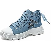 VAXAV Women's Lightweight High Top Platform Canvas Sneakers Breathable Walking Shoes