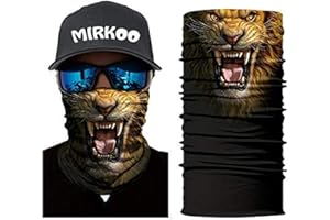 MIRKOO 3D Breathable Seamless Tube Face Mask, Dust-proof Windproof UV Protection Motorcycle Bicycle ATV Face Mask