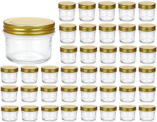 food in glass jars