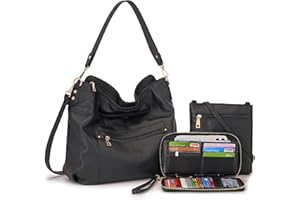 IDESORT Large Crossbody Bags Ladies Shoulder Handbags Purse and Wallet Set for Women Totes Hobo Purses