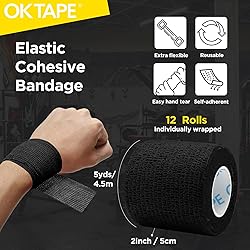OK TAPE 12 Rolls Self Adhesive Bandage