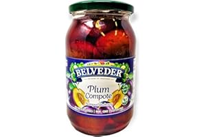Belveder Plum Compote, No Preservatives Added, Non-GMO, Gluten Free and Vegan 31.74 Oz Pack of 1